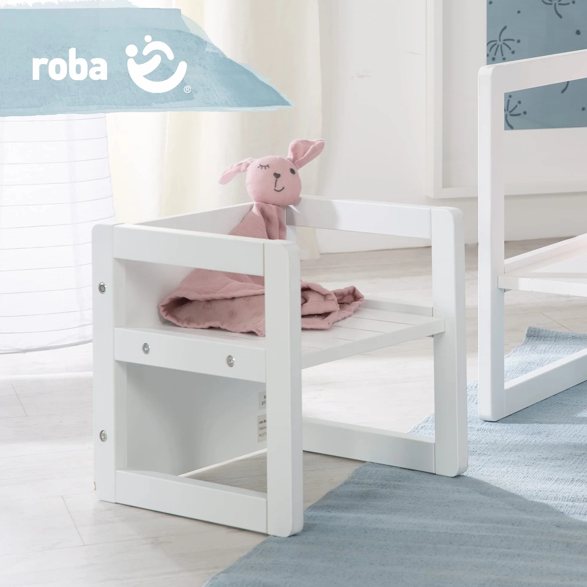Roba B005E7MM6O Taboret, Biały, 30 x 30 x 30 cm