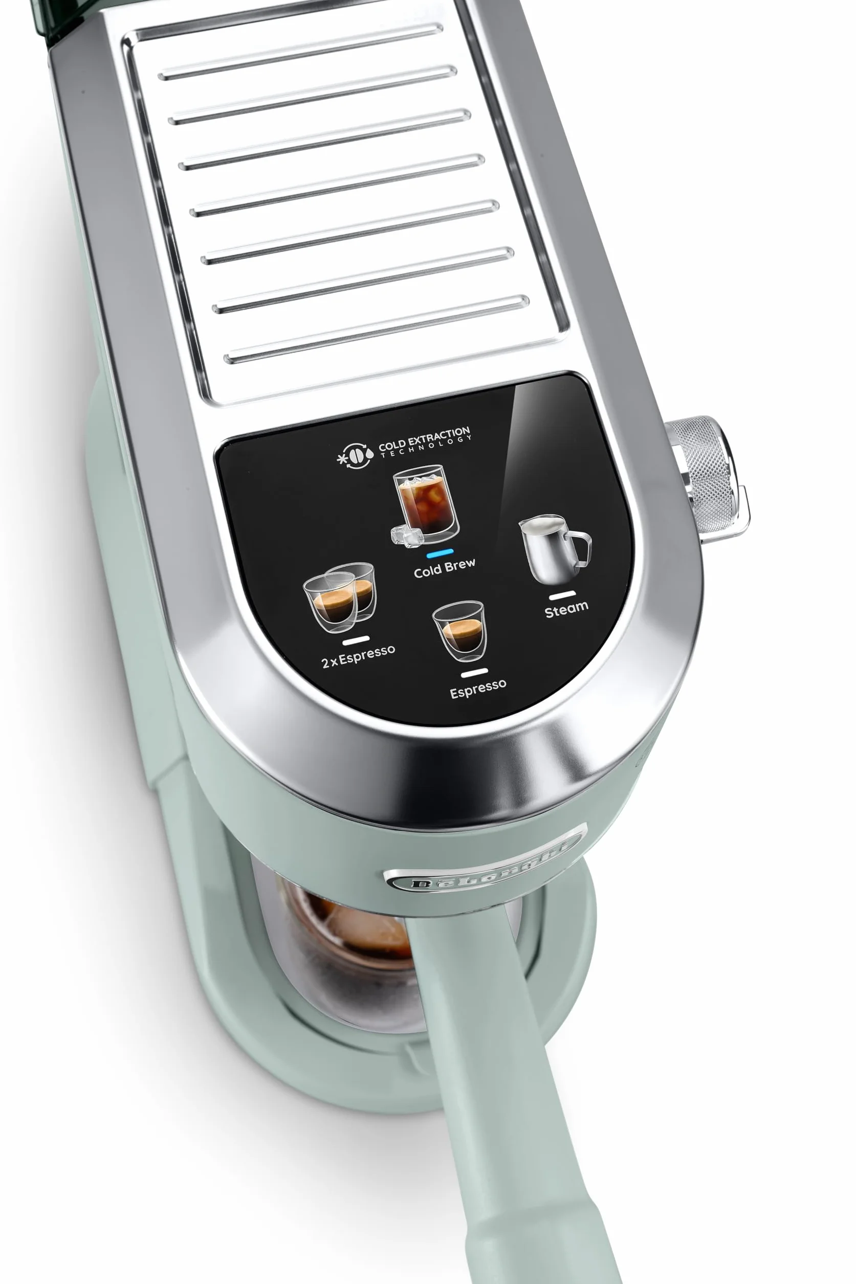 De'Longhi Dedica Duo EC890.GR ręczny ekspres do kawy do espresso, cappuccino i cold brew, barista, wyrzutnia parowa My LatteArt, wyświetlacz dotykowy, 15 cm