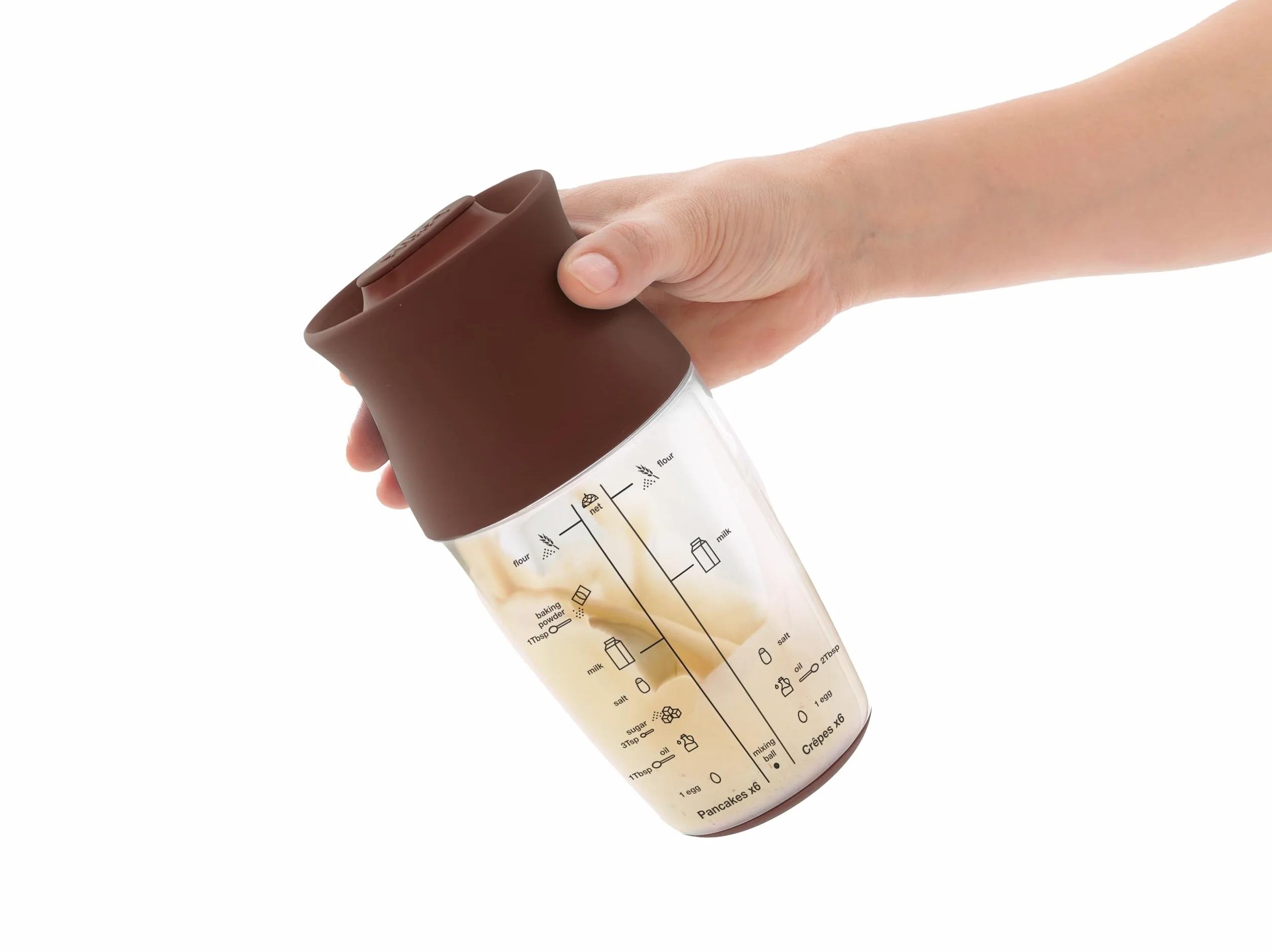 Lékué Shaker do ciast 500 ml brązowy