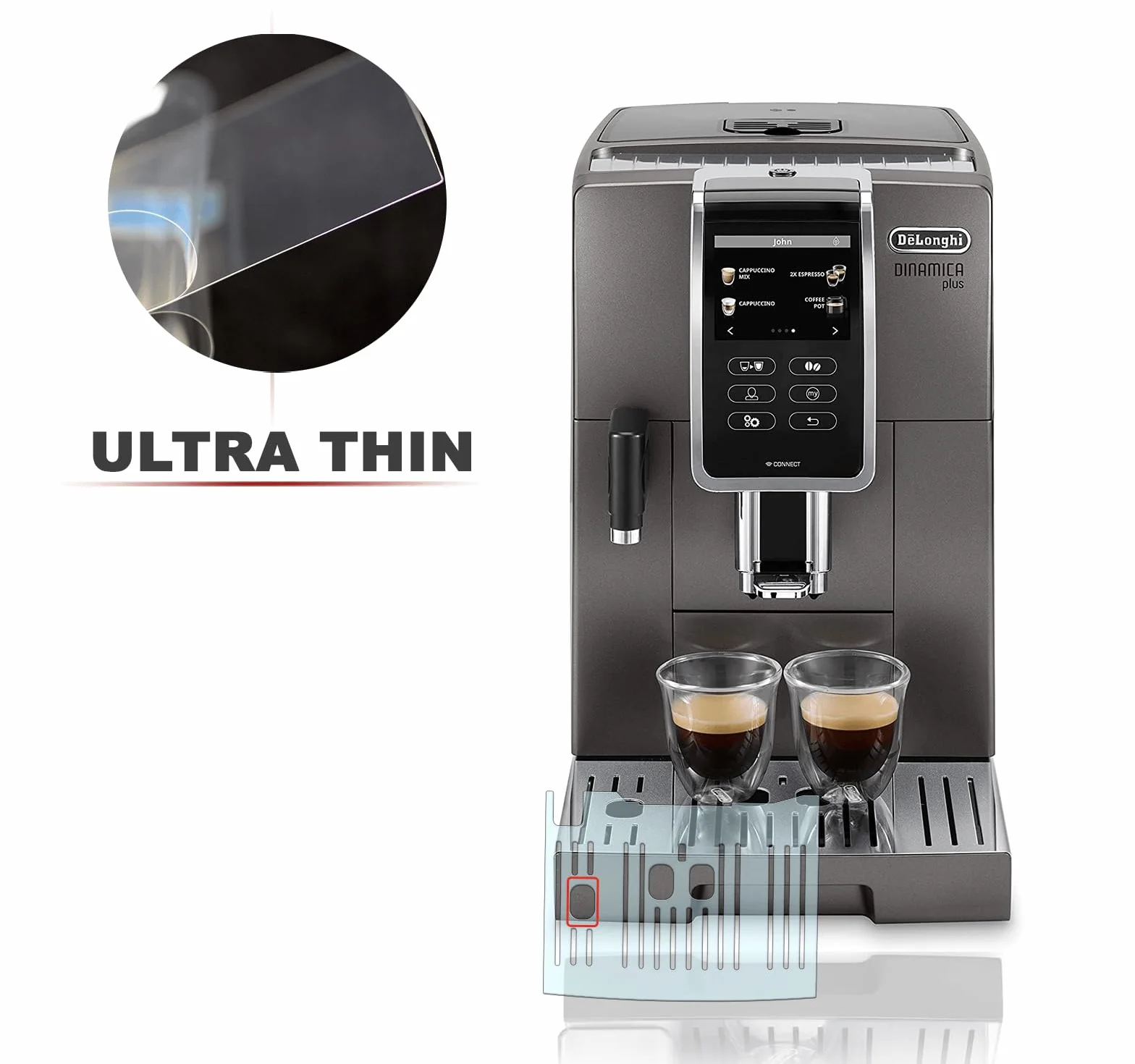 Folia ochronna przeciwzarysowania do DeLonghi Dinamica ECAM 350.55-350.75
