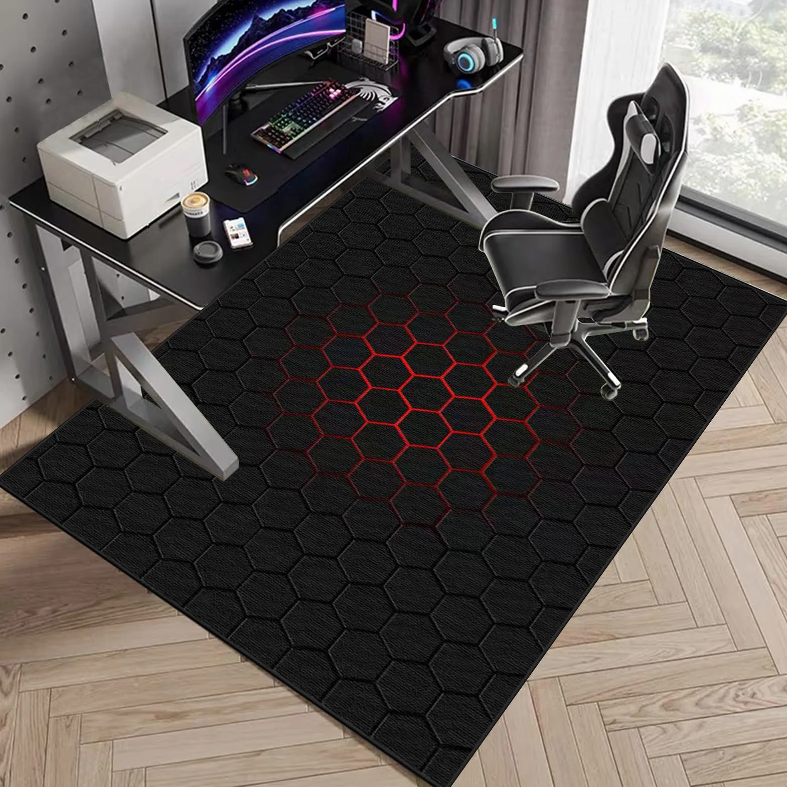 Mata pod krzesło Biurko do parkietu na twarde podłogi Fotele gamingowe Mata ochronna na krzesło biurowe 100 x 140 cm Mata podłogowa dla graczy Mata podłogowa do krzeseł biurowych