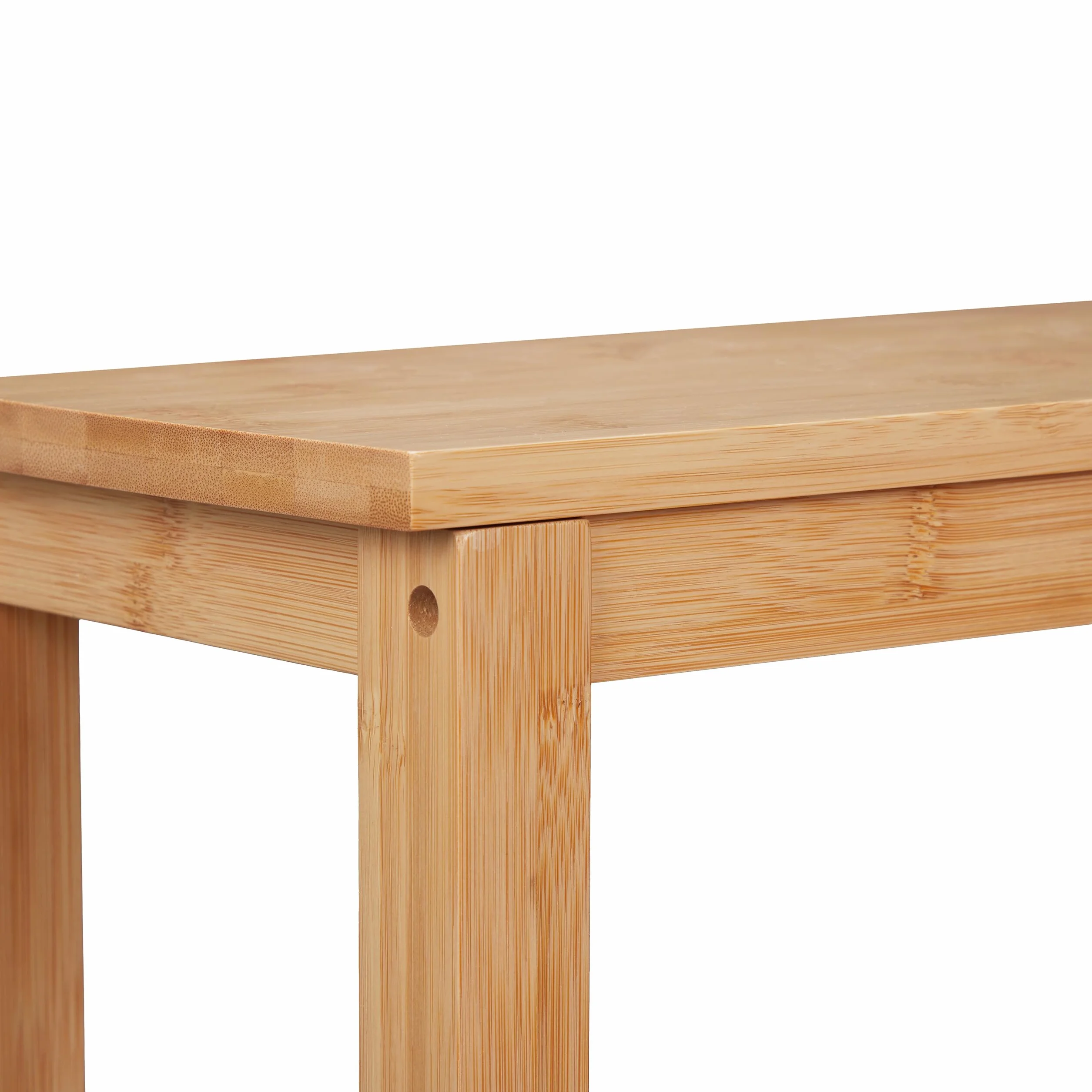 Relaxdays Taboret do stąpania, 2 stopnie, bambus, maks. 100 kg, dla dzieci i gospodarstw domowych, (wys. x szer. x gł.): 40 x 40 x 40,5 cm, stołek, naturalny