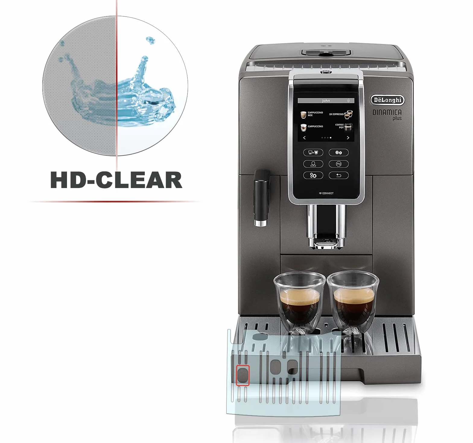 Folia ochronna przeciwzarysowania do DeLonghi Dinamica ECAM 350.55-350.75