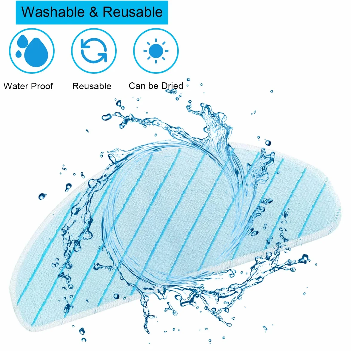 Zmywalne podkładki do mopa do Ecovacs Deebot T9 T9+ T9 AIVI T9 AIVI+ T9 MAX T9 Power Robot Vacuum Cleaner części, wielokrotnego użytku ściereczka do mopa z mikrofibry (12 sztuk)