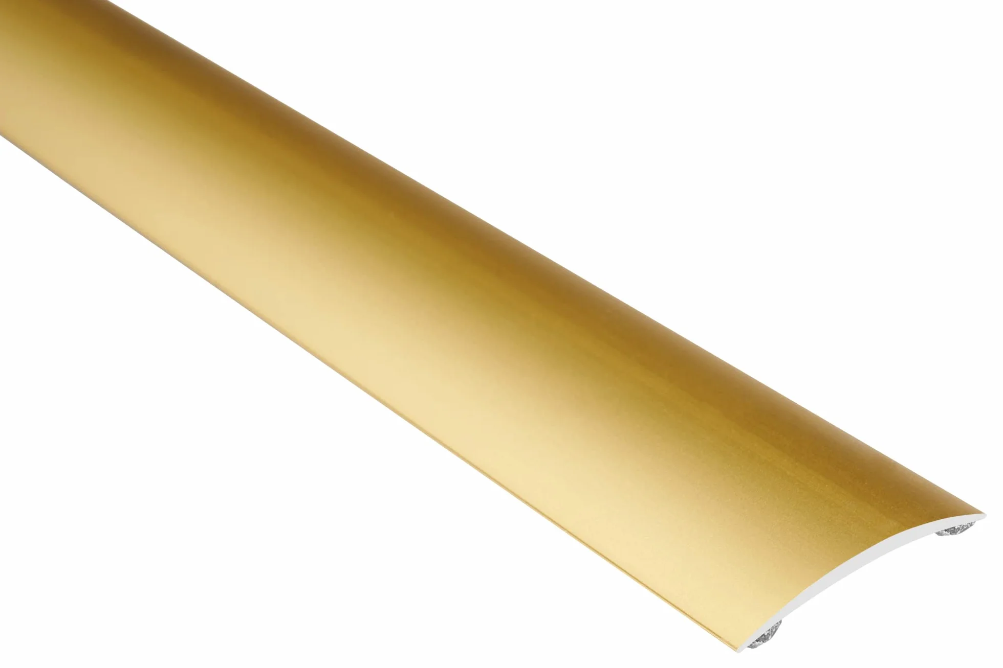 Effector | Aluminiowy profil przejściowy wygięty | Listwa przejściowa 40 x 5 x 930 mm | Listwa progowa do drzwi | Profil aluminiowy | Profil wyrównujący ZŁOTY anodowany | Listwa przejściowa do przykręcenia 1 szt.