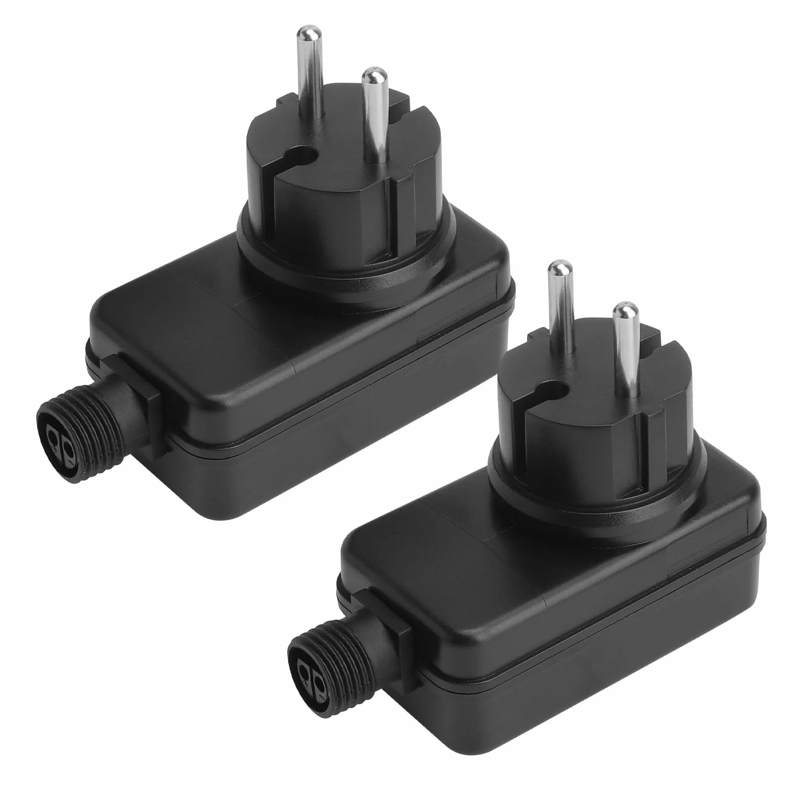 Zasilacz sieciowy 12 V, 1 A, klasa wodoszczelności IP44, 2 sztuki, wtyczka EU, zasilacz LED 12 V, do oświetlenia ogrodu, łańcucha świetlnego, dekoracja bożonarodzeniowa, zasilanie zewnętrzne z