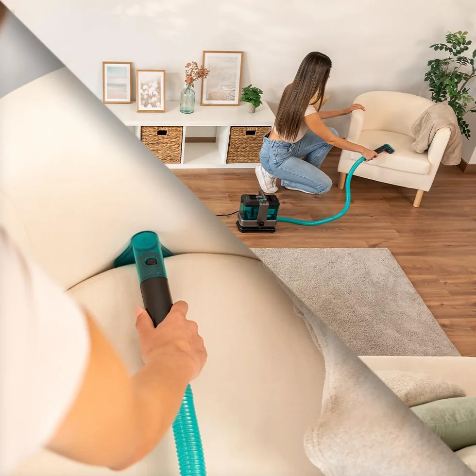 Cecotec Conga 2000 Carpet&Spot Clean Compact środek do czyszczenia dywanów i odkurzacz. Moc 330 W, kompaktowa konstrukcja, 2 zbiorniki o pojemności 800 ml i 500 ml, dysza natryskowa