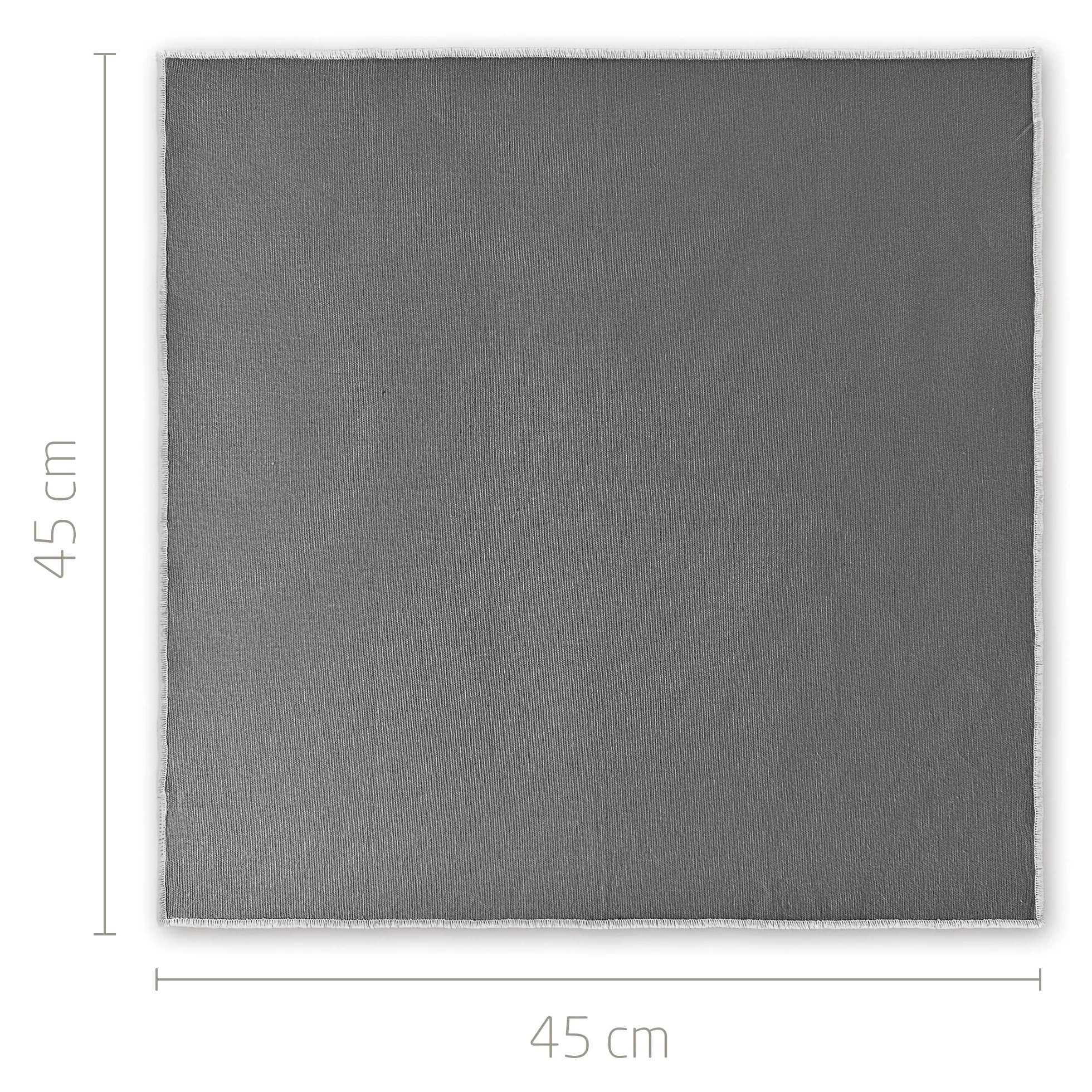 MIQIO® Serwetki bawełniane 45x45 cm zestaw 6 sztuk 100% bawełna ekologiczna GOTS BCI Ökotex ciemnoszare