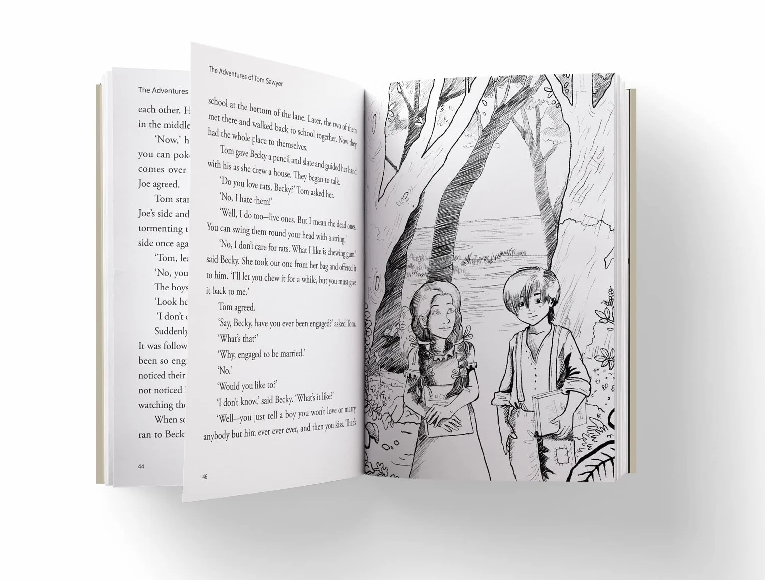 The Adventures of Tom Sawyer: llustrated Abridged Children Classic English Novel with Review Questions (Hardback
