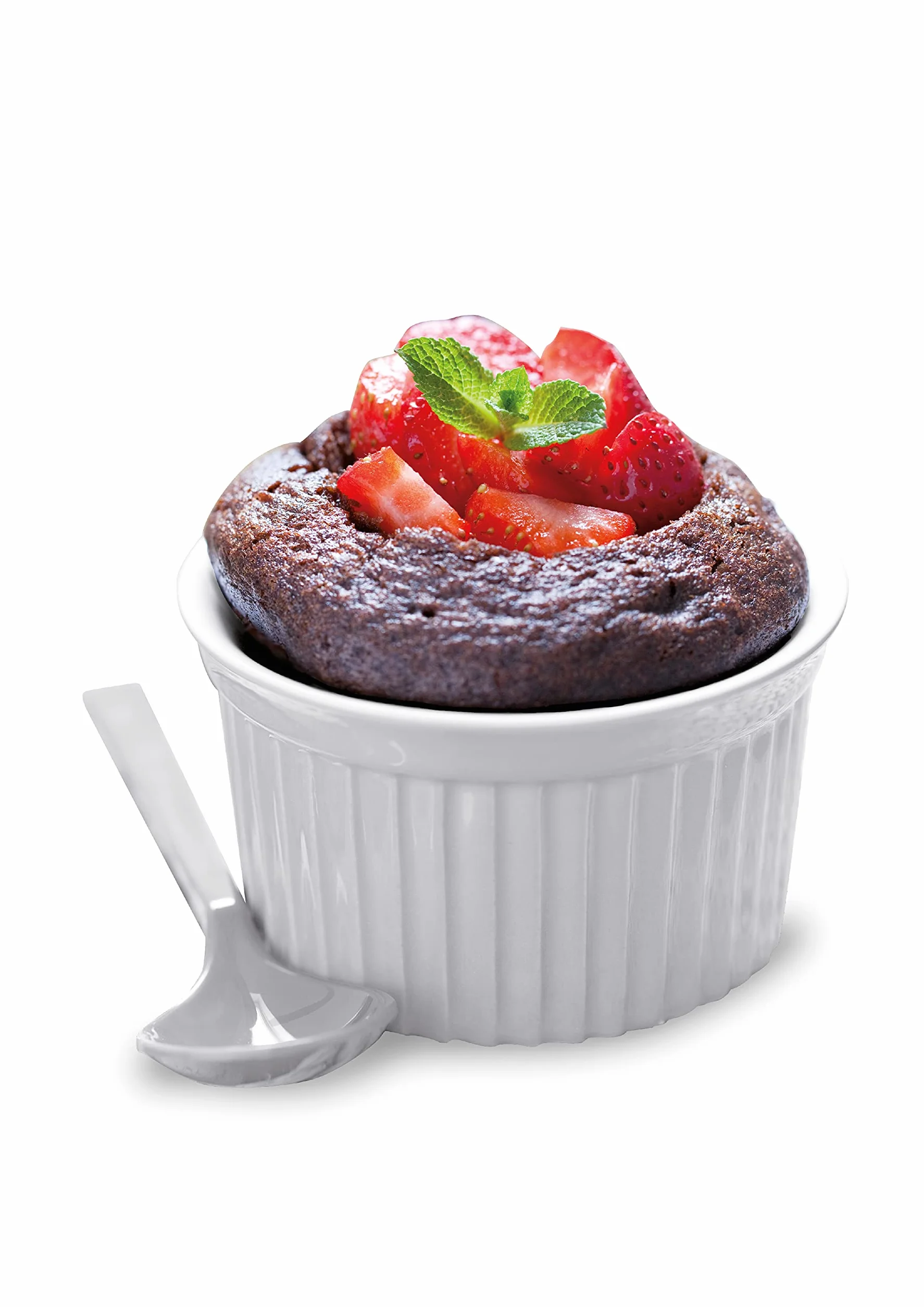 ibili zestaw 4 ramekin 9 cm, porcelana, biała, jeden rozmiar