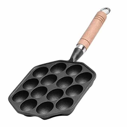 Patelnia Takoyaki Żeliwna Nieprzywierająca 14 otworów do Smażenia