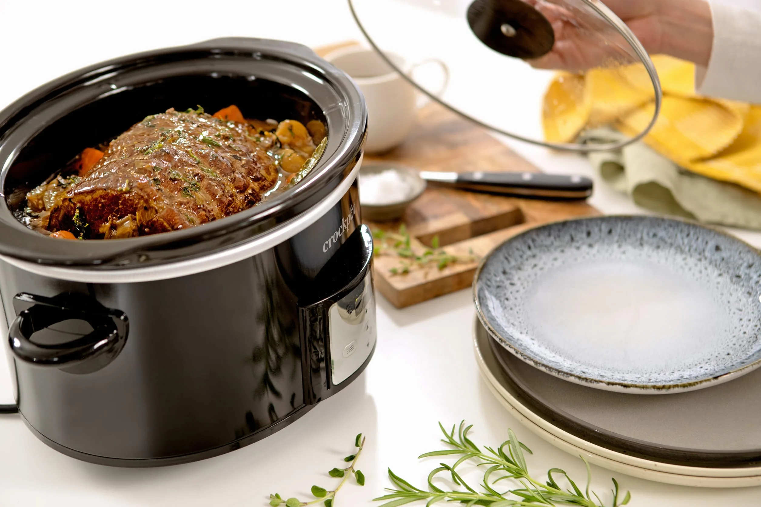 Crockpot cyfrowy wolnowar | 3,5 l (od 3 do 4 osób) | programowalny timer | wtyczka UE z 2 bolcami | czarny [CSC113X]