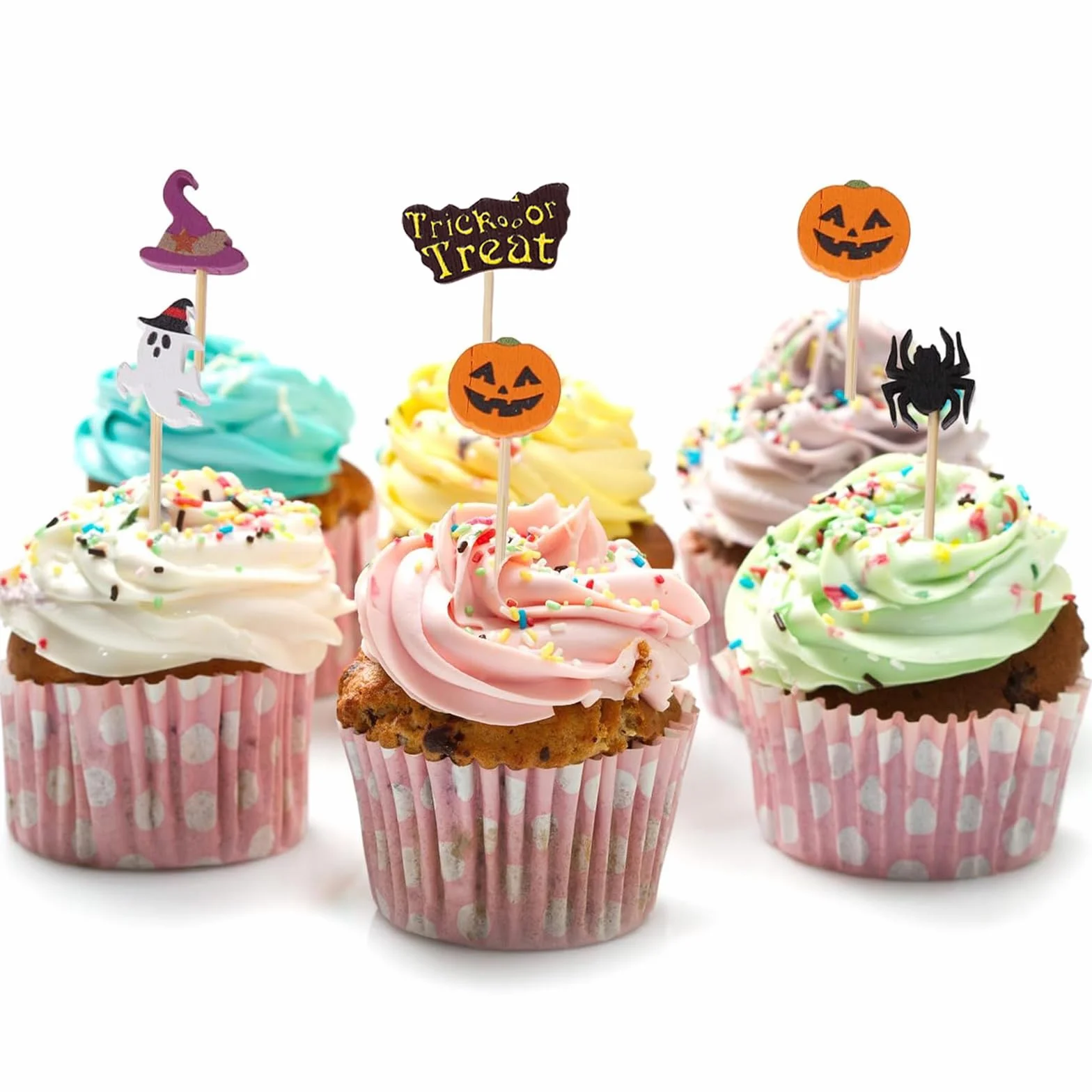 ENLACE Szaszłyki koktajlowe drewniane 100 sztuk dekoracja Halloween