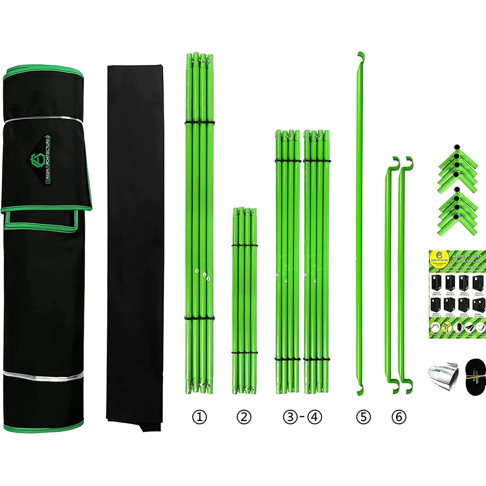 GA Grow namiot 120 x 60 x 150 cm 48 cali x 24 cali x 60 cali odblaskowy milarny hydroponiczny namiot z okienkiem obserwacyjnym i wodoodporną tacą podłogową do uprawy roślin w pomieszczeniach (120 x 60 x 150 cm)