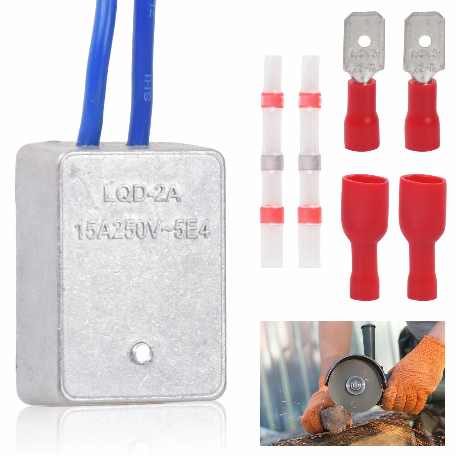 Joyan Zestaw modułów łagodnego startu, rezystor łagodnego rozruchu, moduł łagodnego rozruchu 230 V 15 A do elektronarzędzi takich jak piły tarczowe, piły ukośne, ręczne piły tarczowe, szlifierki