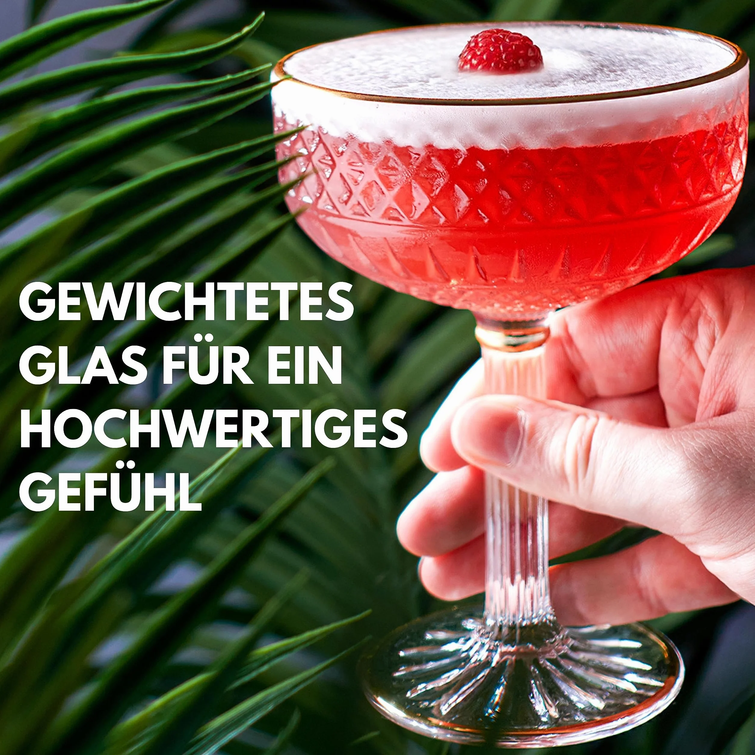 VEMACITY Zestaw 4 kieliszków do espresso Martini ze złotymi felgami, piękne, wzorzyste kieliszki Coupe, zestaw 4 sztuk, uniwersalne kieliszki do szampana, kosmopolitycznego, margarity, coupe martini.