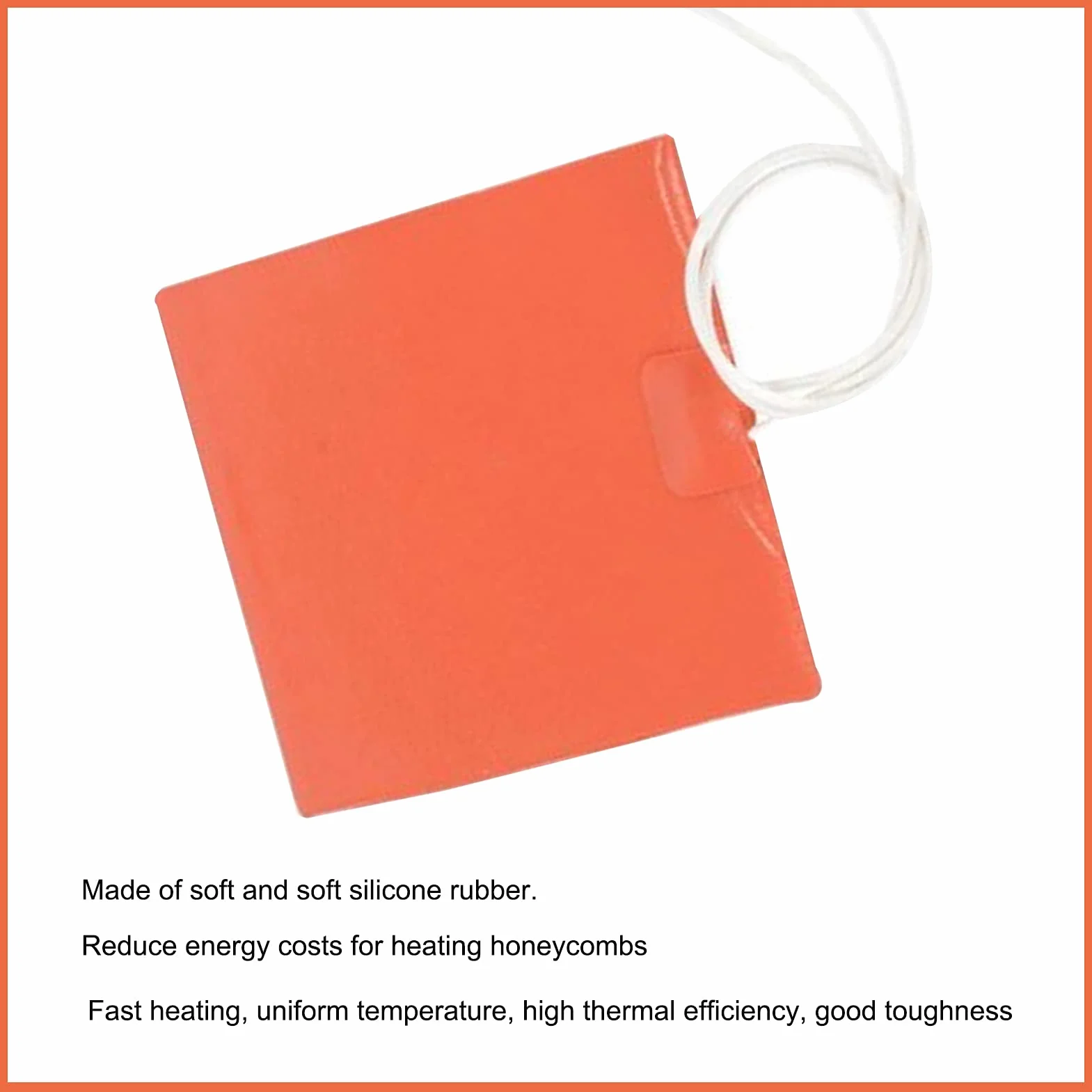 Fyearfly Płyta grzewcza o stałej temperaturze, 100x120mm 12V 12W Panel grzewczy z gumy silikonowej Bezpieczna elektryczna płyta grzewcza o stałej temperaturze 60℃ Maksymalna