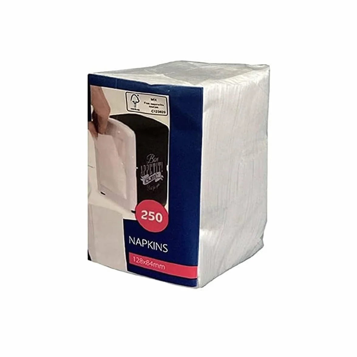 Serwetki celulozowe, bia?e, sk?adane 1/8, serwetki 12 x 8,5 cm, do bistro | przek?ski | Food Gastro | Tissue Gastro - kompatybilne z dozownikiem Cabanaz (1 x (150 sztuk))