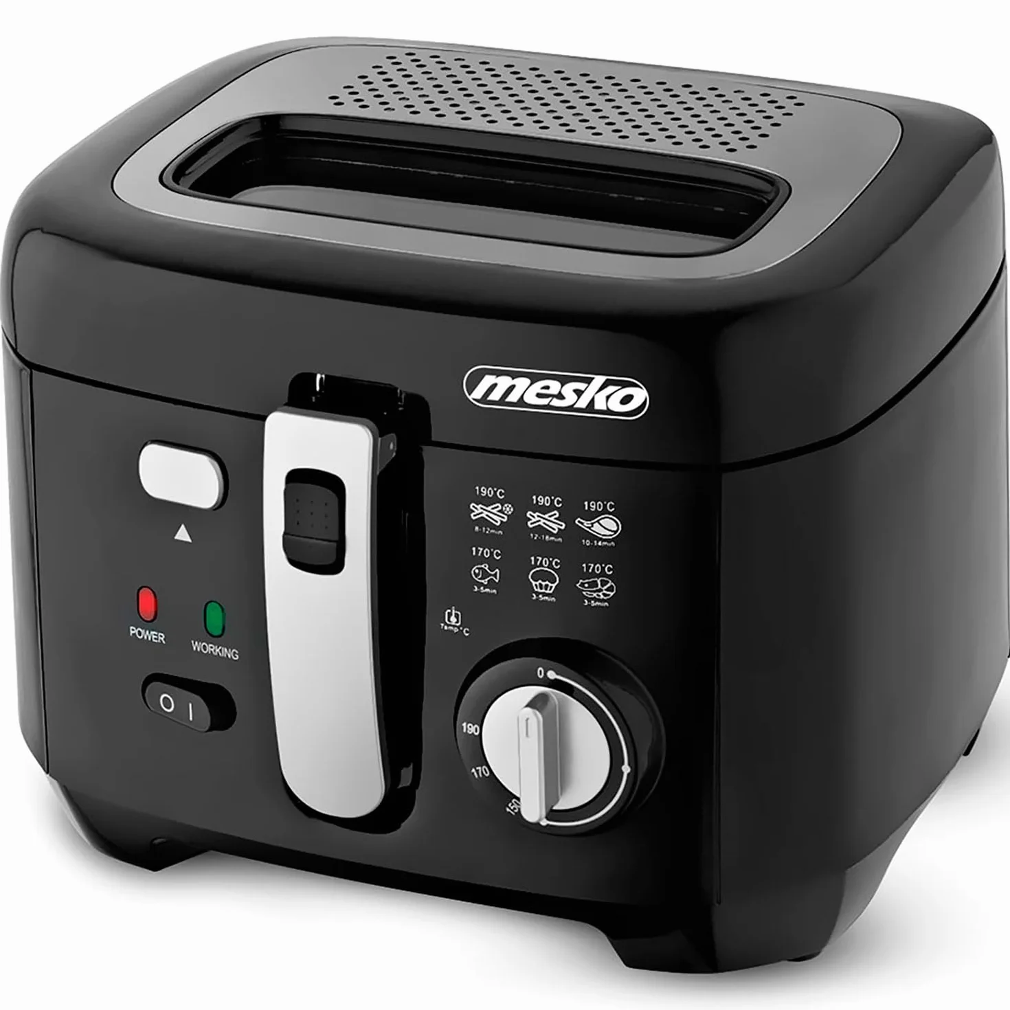 Adler Mesko Frytkownica, Czarny/Srebrny, 2.5 l