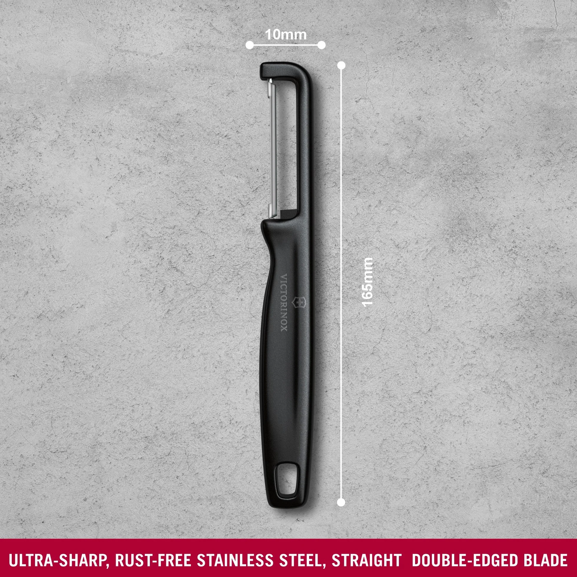 Victorinox Obieraczka Iota dwuostrzowa Swiss Made czarna