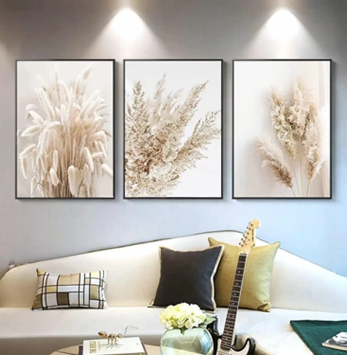 ZFTCN Zestaw 3 plakatów Boho - abstrakcyjny rysunek kobiety i liście botaniczne wydruki bez ramki (10,3 sztuki - 50 x 70 cm)