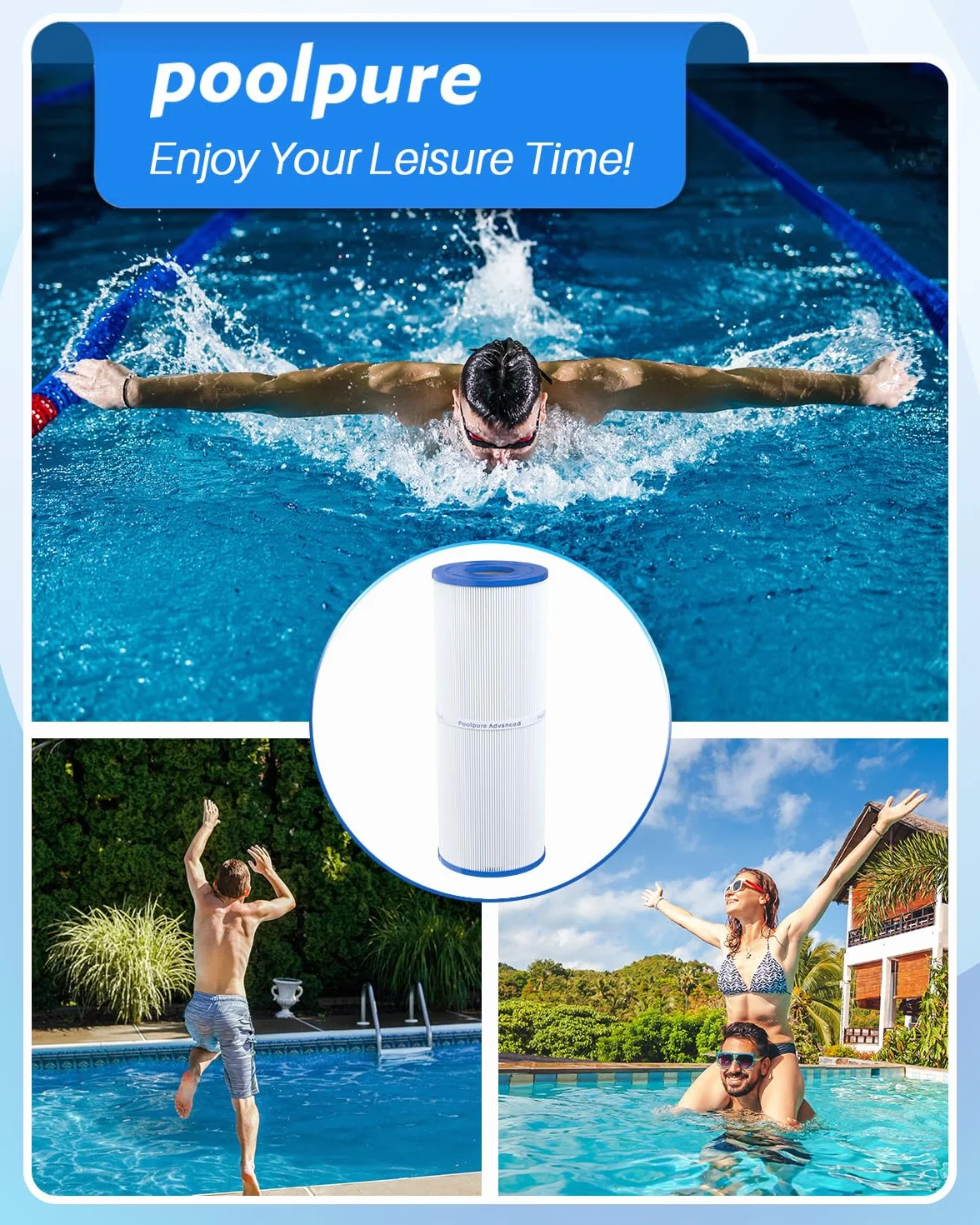 POOLPURE Wymienne filtry spa do Unicel C-4326, Filbur FC-2375, Pleatco PRB251N (dostępna faktura)