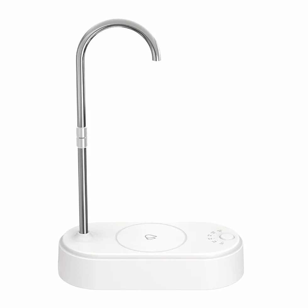 Biurkowy dozownik wody, przenośny dozownik wody do ładowania USB, sześciobiegowy ilościowy ściek, inteligentny stołowy dozownik wody do uniwersalnej butelki 2-5 l, do domu, biura, podróży, na kemping