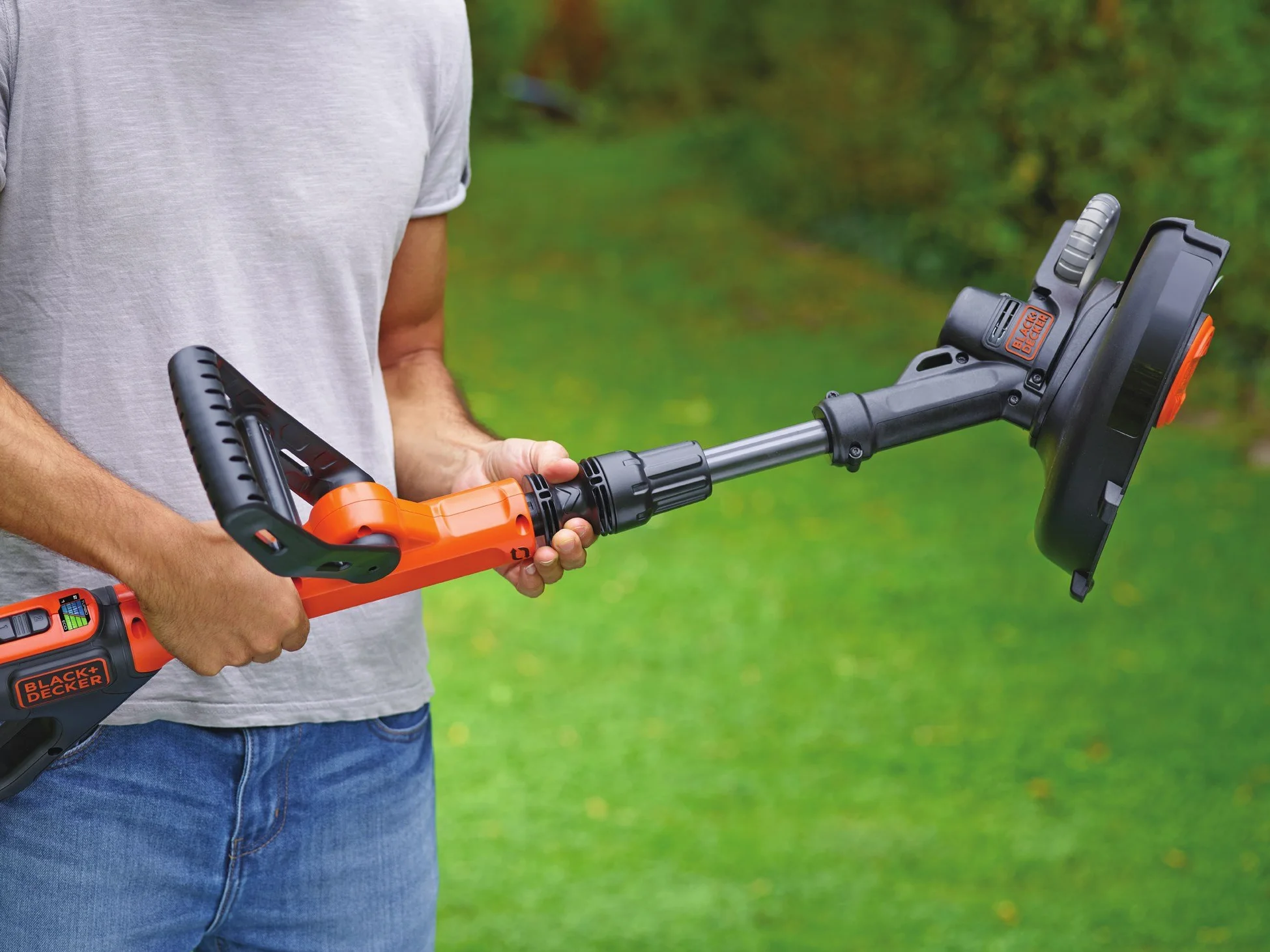 Black+Decker STC1820PCB-XJ Akumulatorowa Podkaszarka do Trawy, 18 V, Czarny, Pomarańczowy, Srebrny, 23.2 x 14 x 104.6 cm; 2.33 kg