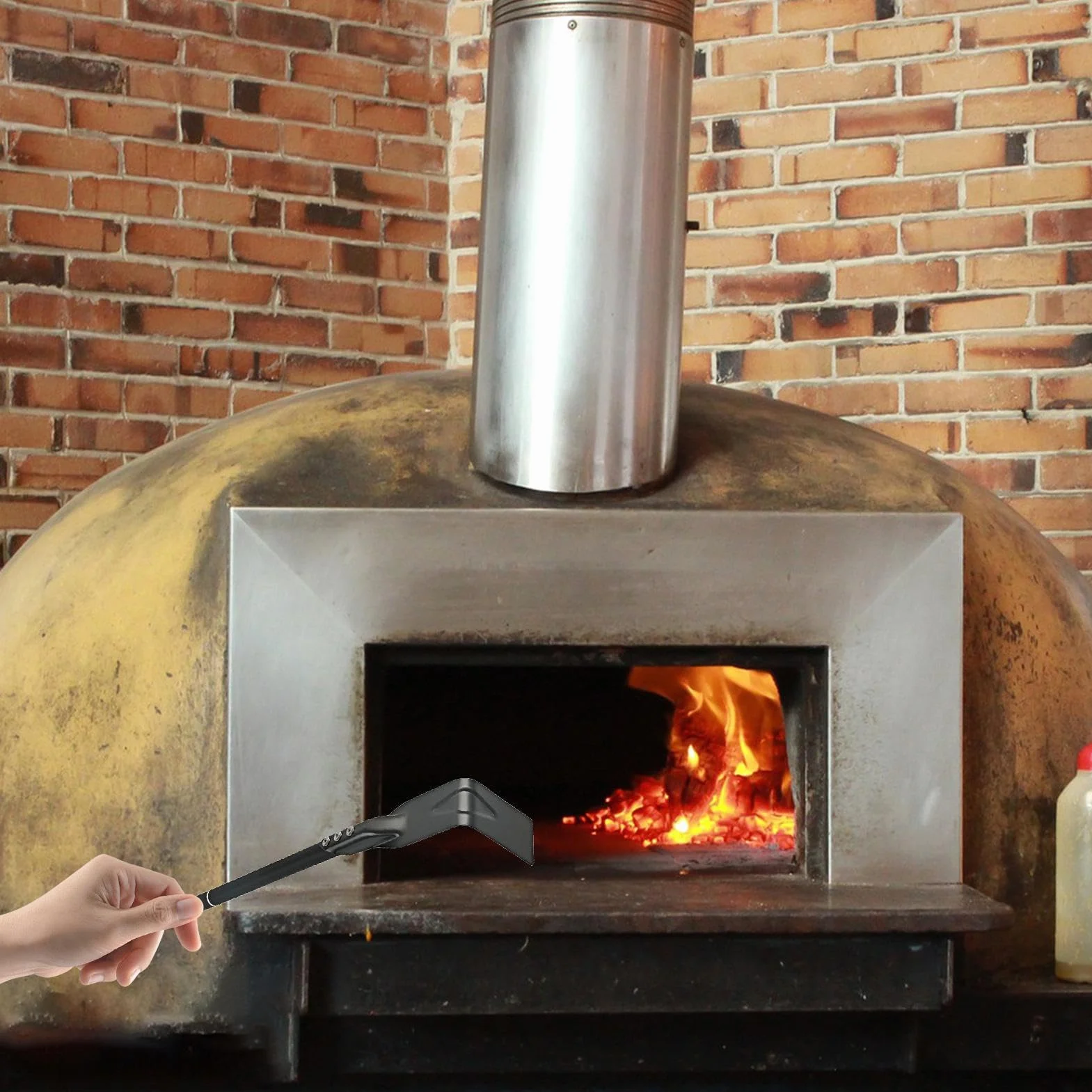 Motyka do grillowania popio?u | Czajnik w?giel drzewny Grill Piekarnik do pizzy Popió? | ?dzie popio?u grabienia w?gla drzewnego, grill w?giel drzewny Akcesoria pieca pizzy