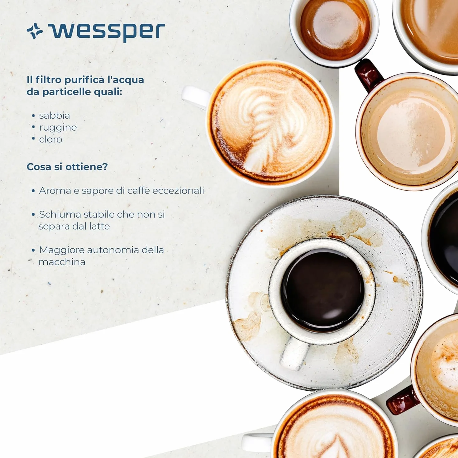 Wessper Wkłady filtrujące do ekspresów do kawy DeLonghi DLSC002 SER3017 ECAM ESAM ETAM SECAM Series S, 2 sztuki