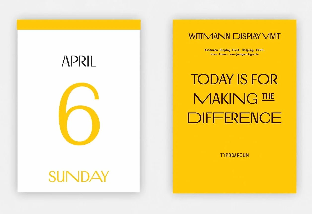 Typodarium 2025 /anglais/allemand: A 365 Day Type Calendar