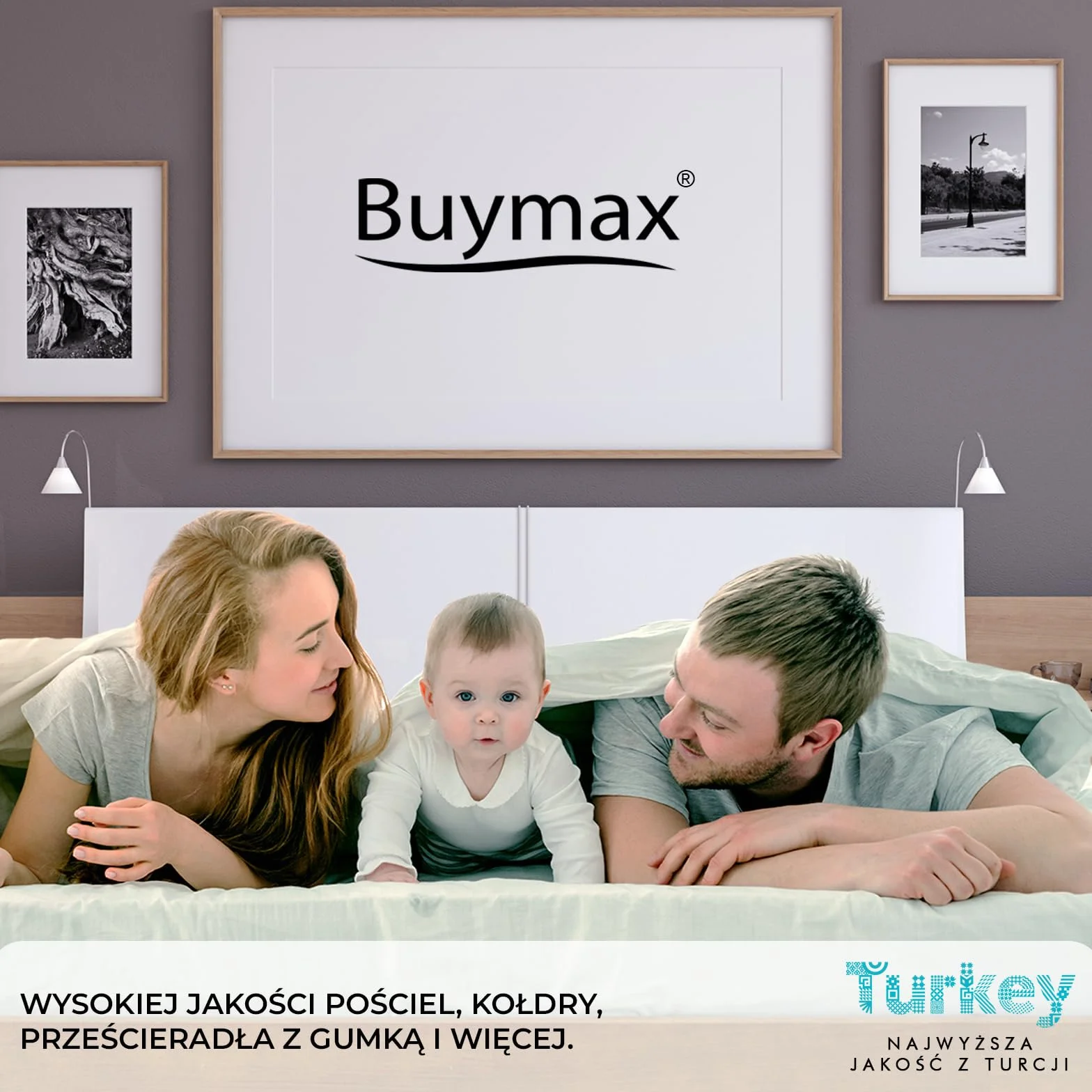 Buymax® 3-częściowy komplet pościeli 200 x 220 cm, 100% bawełna, komplet pościeli 200 x 220 cm z 2 poszewkami na poduszkę 80 x 80 cm, Öko-Tex Renforcé komplet z zamkiem błyskawicznym