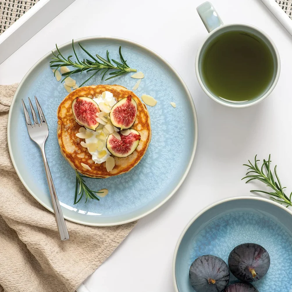 like Villeroy & Boch Group - Crafted Blueberry, talerz śniadaniowy, 21 cm, porcelana premium, turkusowy, 21 x 21 x 2 cm