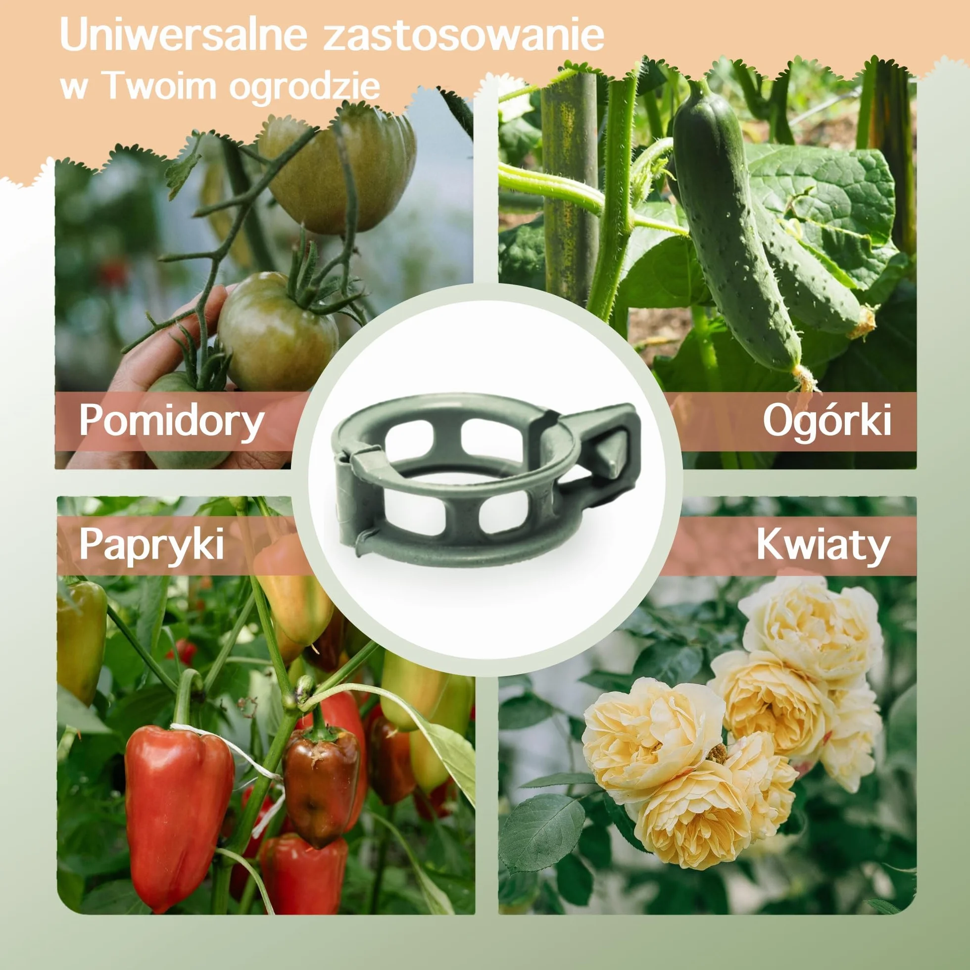 Zapinki do roślin pomidorów łodyg