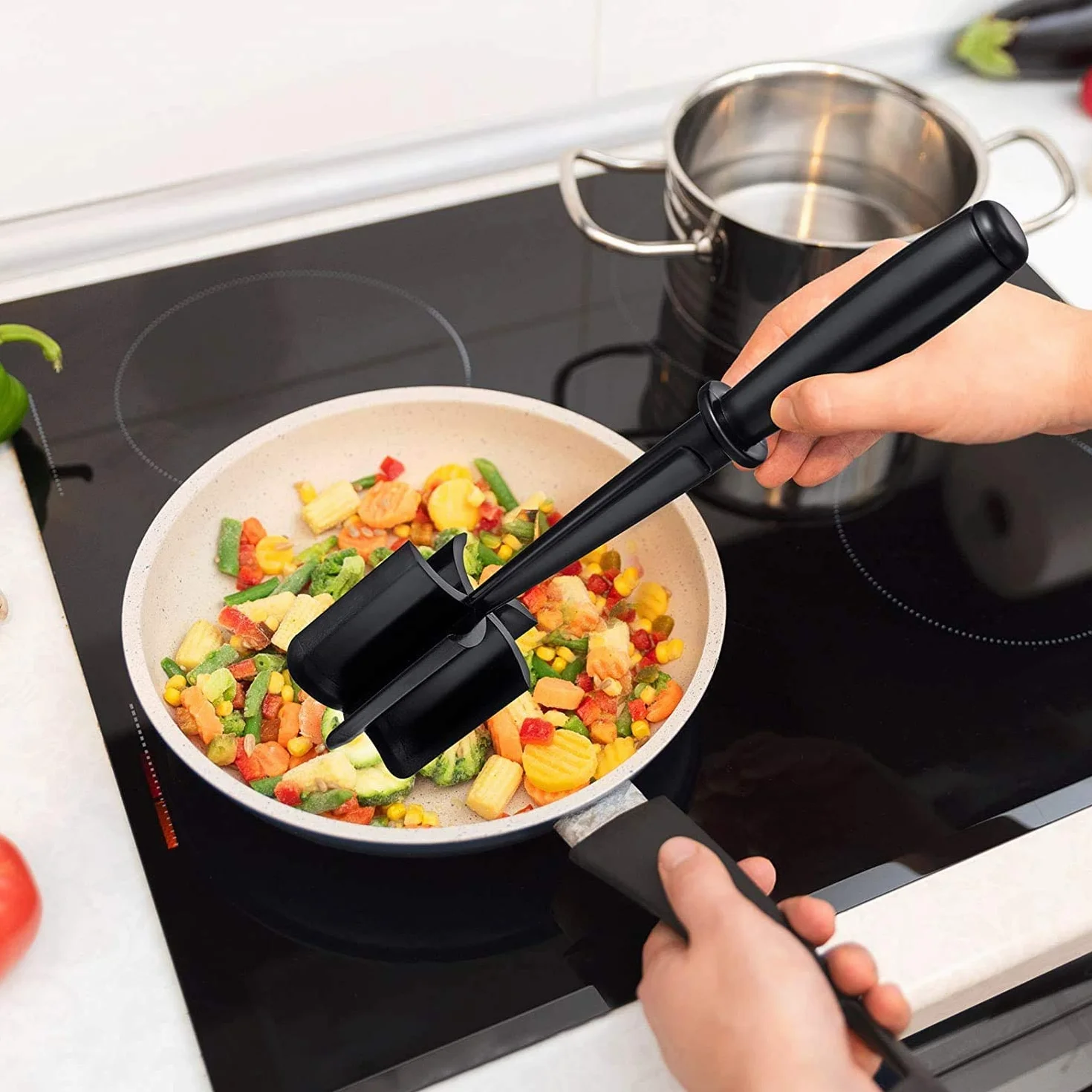 Kitchen Aid 5-Blade Ground Beef Chopper Nylon Non-Stick Meat Mincer