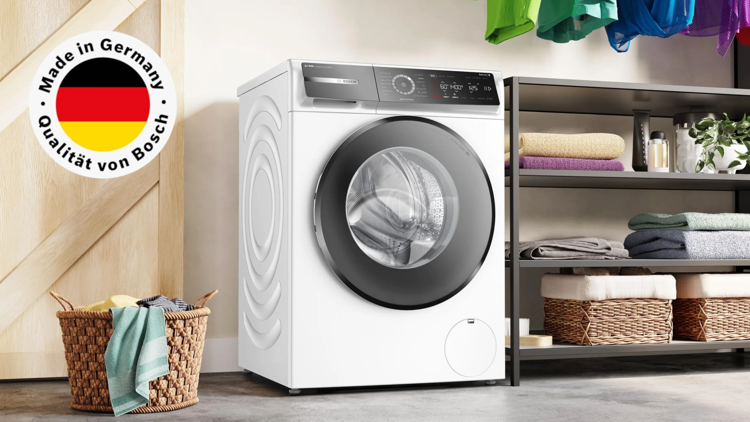 Bosch Seria 8 pralka inteligentna 9 kg 1400 obr./min Active Water Plus Iron Assist Mini Load