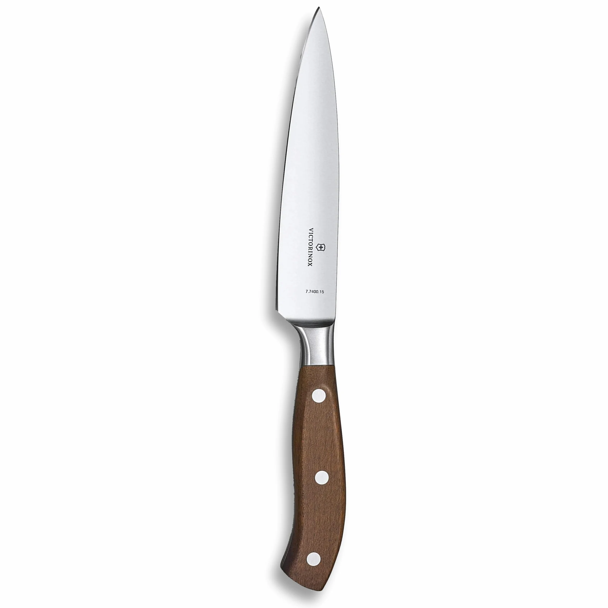 Victorinox Grand Maître Tranchiermesser, extra scharfe Klinge, gerader Schliff, Holzgriff, Braun