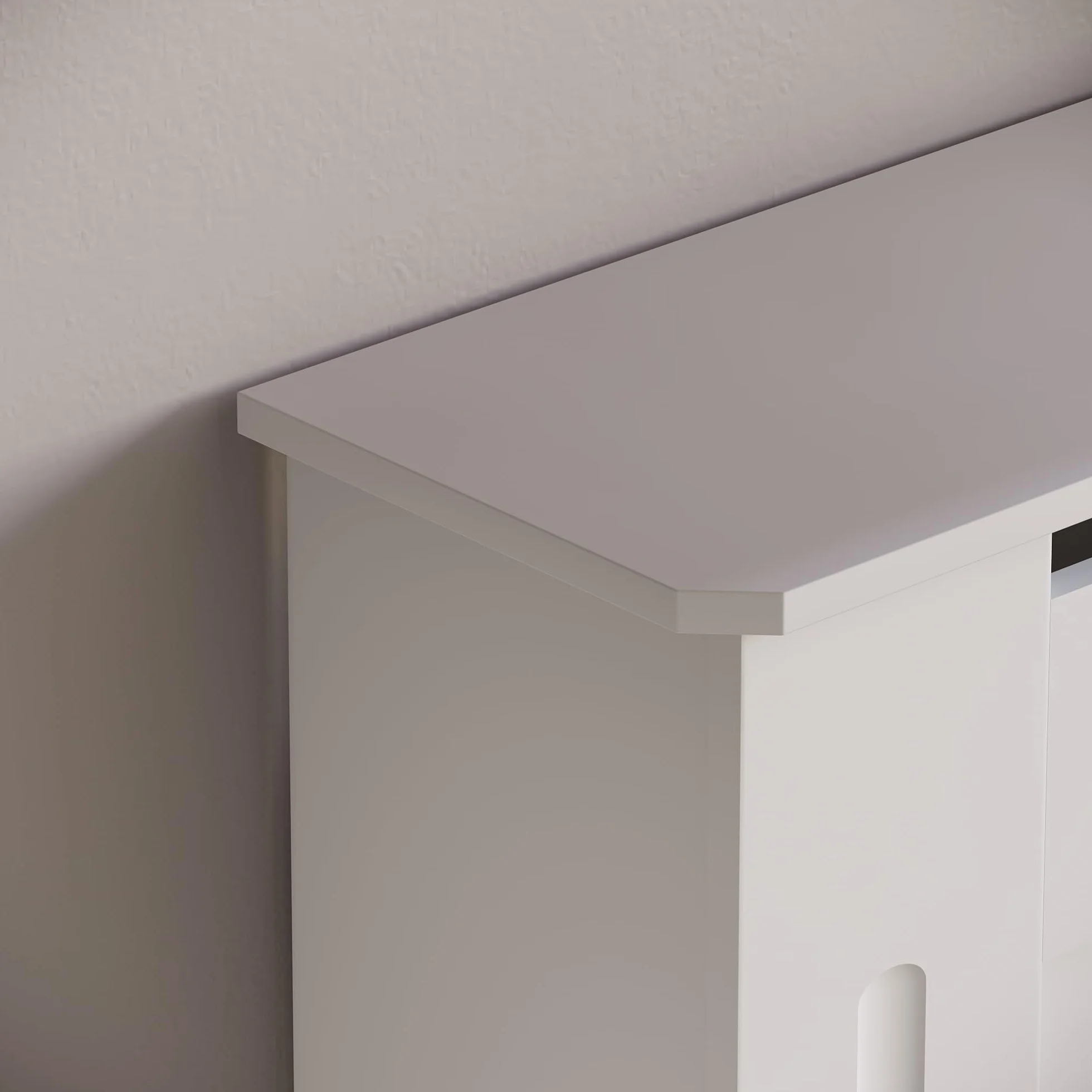 Vida Designs Chelsea Regulowana osłona chłodnicy nowoczesne listwy grillowe białe (H: 82/W: 140-204/D: 20,5 cm)