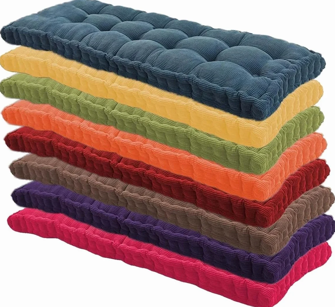 Gruba poduszka na ławkę 2/3-osobowa, poduszka na ławkę do użytku wewnętrznego/zewnętrznego, poduszki na ławkę ogrodową 100cm/110cm/120cm, poduszka na huśtawkę werandową (Kolor 4, 45x45cm