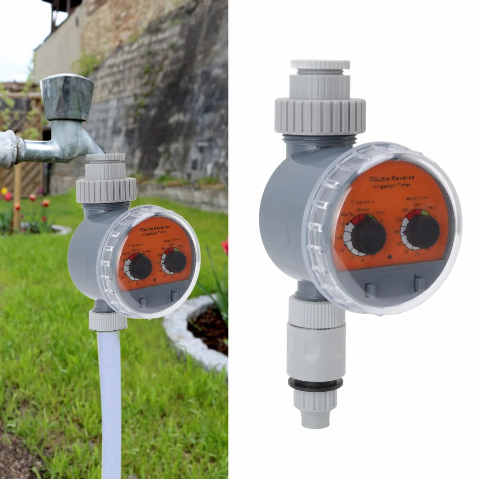 IP67 Wodoodporny Automatyczny Bezciśnieniowy Zegar Nawadniający Timery Węża do Podlewania Timer Zraszaczy Inteligentny Sterownik Nawadniania Timer do Ogrodu Trawnik Patio Farm