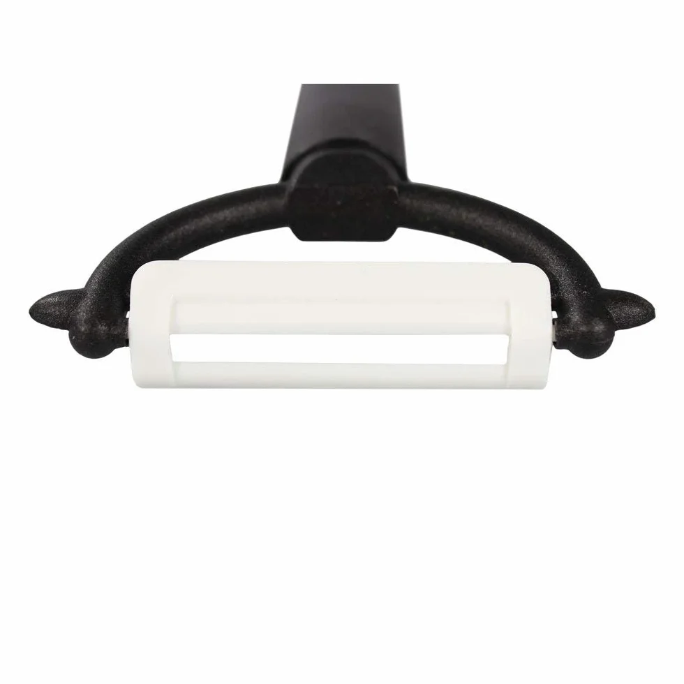 COM-FOUR® 3x obieraczka do warzyw z ostrzem ceramicznym do owoców i warzyw - wyjatkowo ostra obieraczka uniwersalna - obieraczka ze stali nierdzewnej (3 sztuki - czarne)