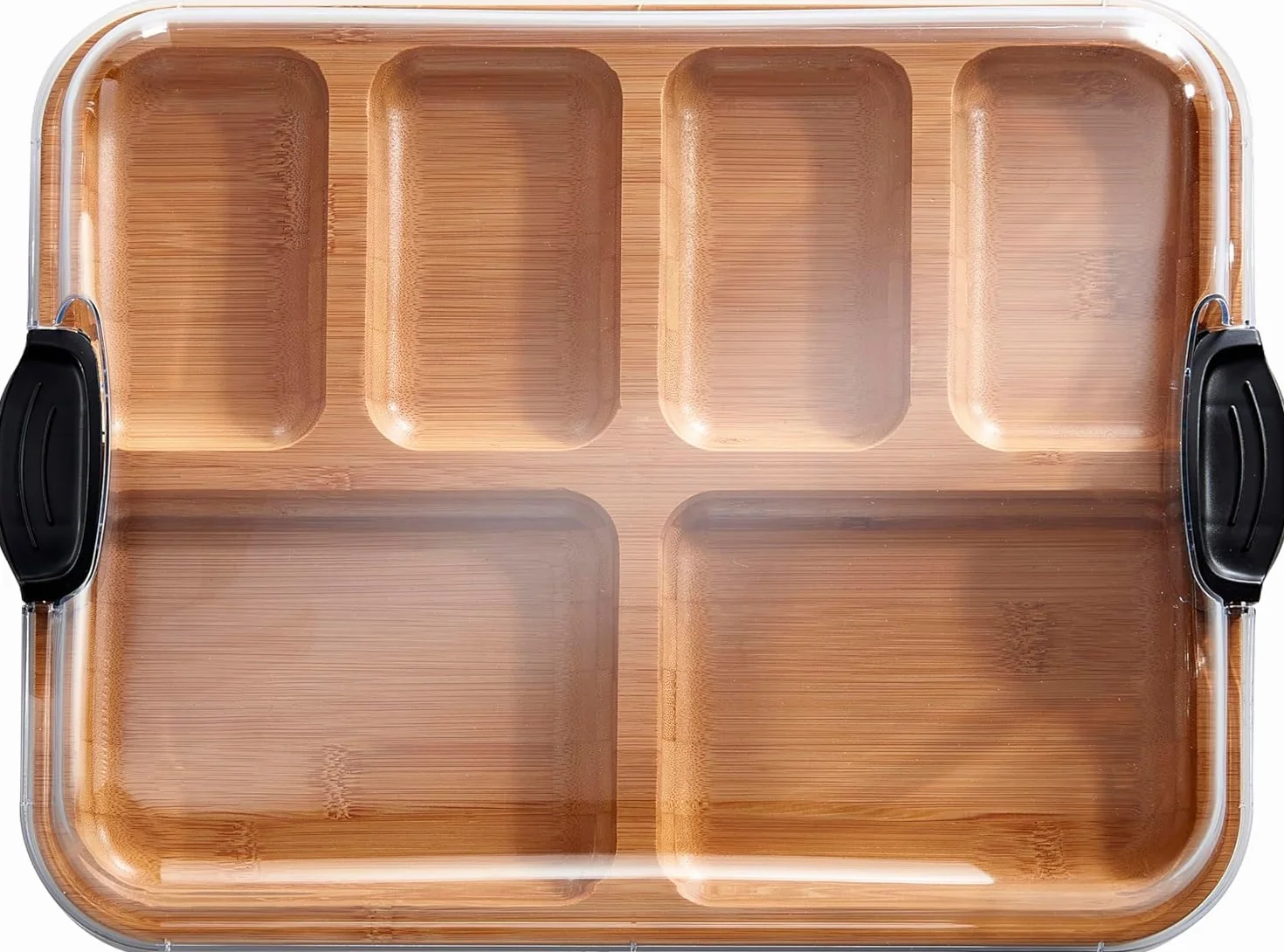Deska do Krojenia Farberware Build-a-Board Bambusowa 28 x 35,5 cm z Przegródkami i Pokrywą