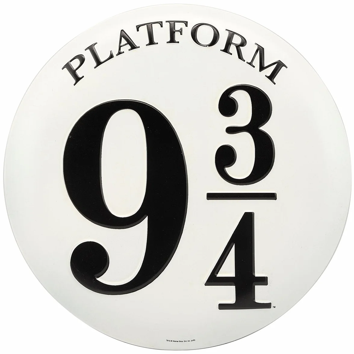 Harry Potter Platform 9 3/4 Embossed Metal Sign - Vintage Harry Potter Sign for Bedroom or Movie Room