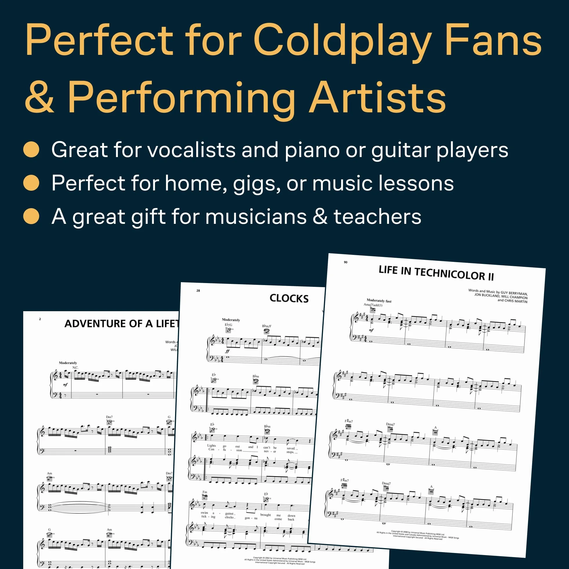 Coldplay Sheet Music Collection: Piano-Vocal-Guitar