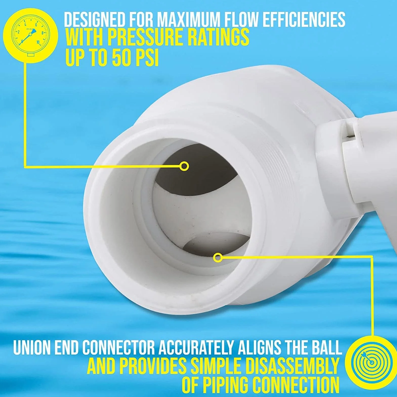 Dwukierunkowy zawór kulowy do filtrów basenowych, 1,5 cala MIP x 1,5 cala, dwukierunkowy zawór odcinający basen 1,25 cala do filtrów Hayward