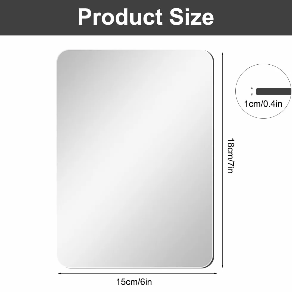Magnetyczne lustro z szafką | 17,5 x 22,5 cm, duże lustro akrylowe – nietłukące się, prostokątne, małe lustro, do szafek biurowych, szafek szkolnych, szafek gimnastycznych, lodówek.
