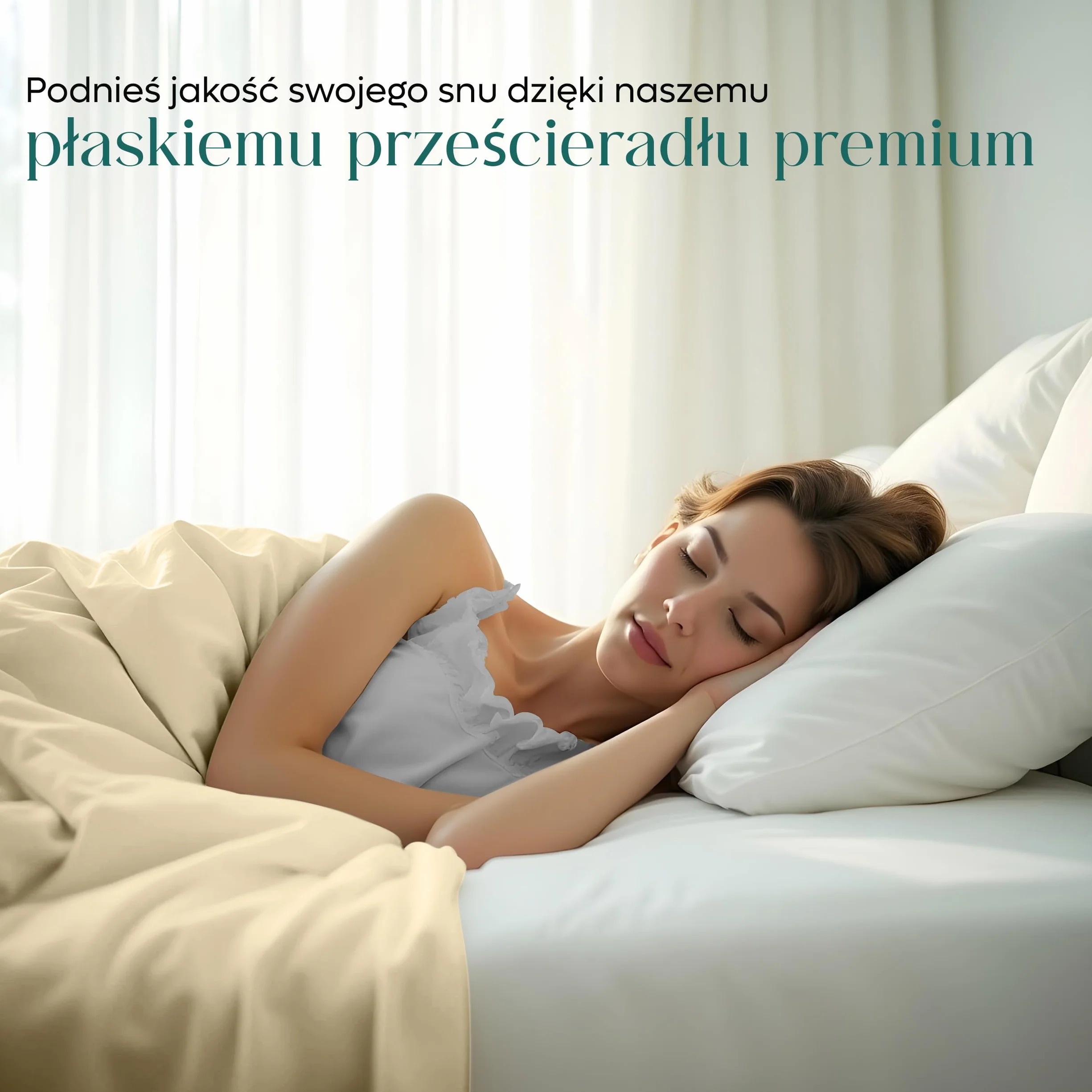 Utopia Bedding - Płaskie Prześcieradło Podwójne (225 x 255 cm, Beige) - Soft Brushed Microfiber Fabric - dla rozmiaru łóżka 135 x 190 cm