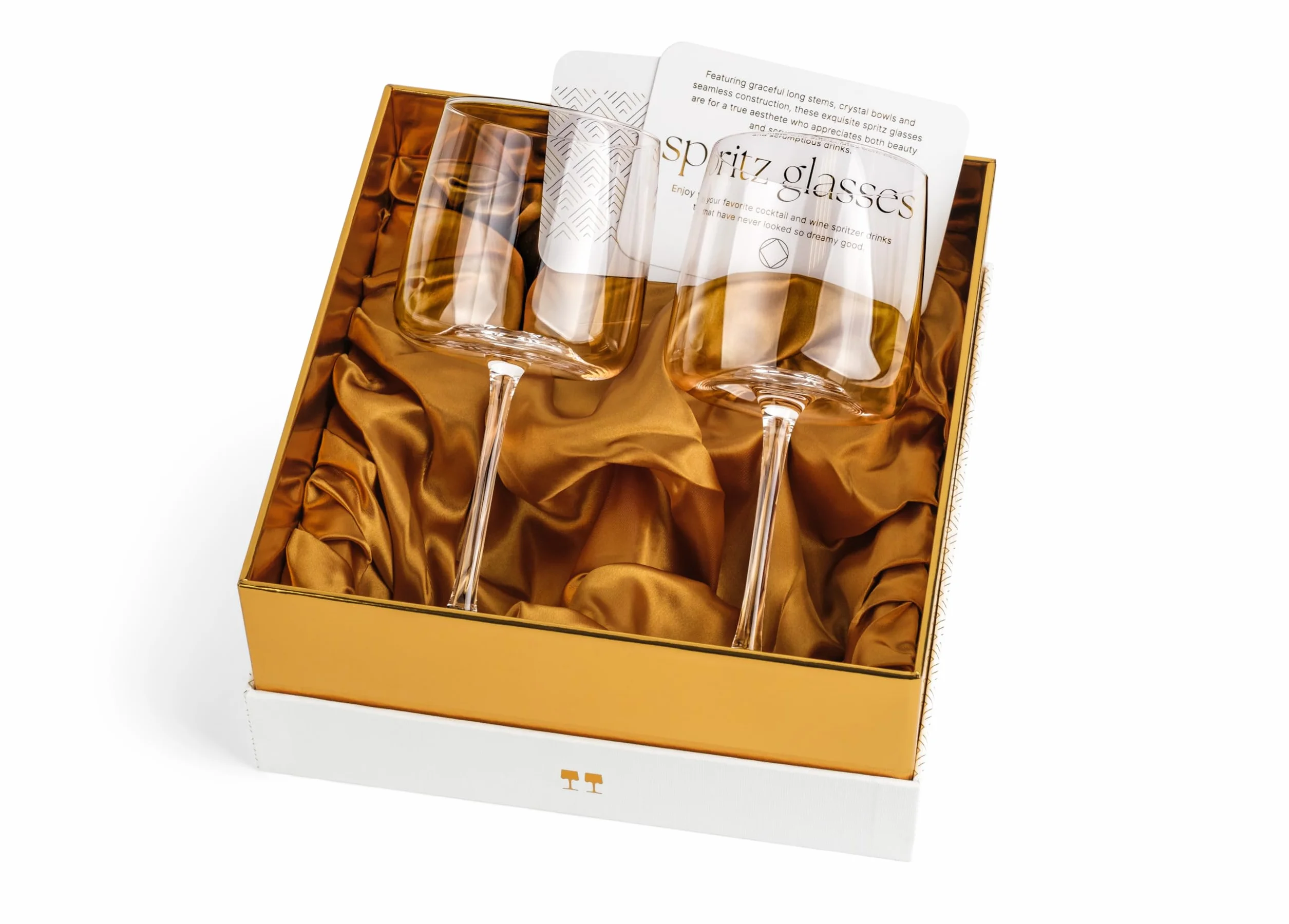 Aperol Spritz szklanki 450 ml | zestaw 2 szt. | eleganckie kryształowe szklanki z długim trzonkiem do rozpylania aperiolu, limoncello, rozprysków koktajli | nowoczesne szklanki aperitif i aperitif