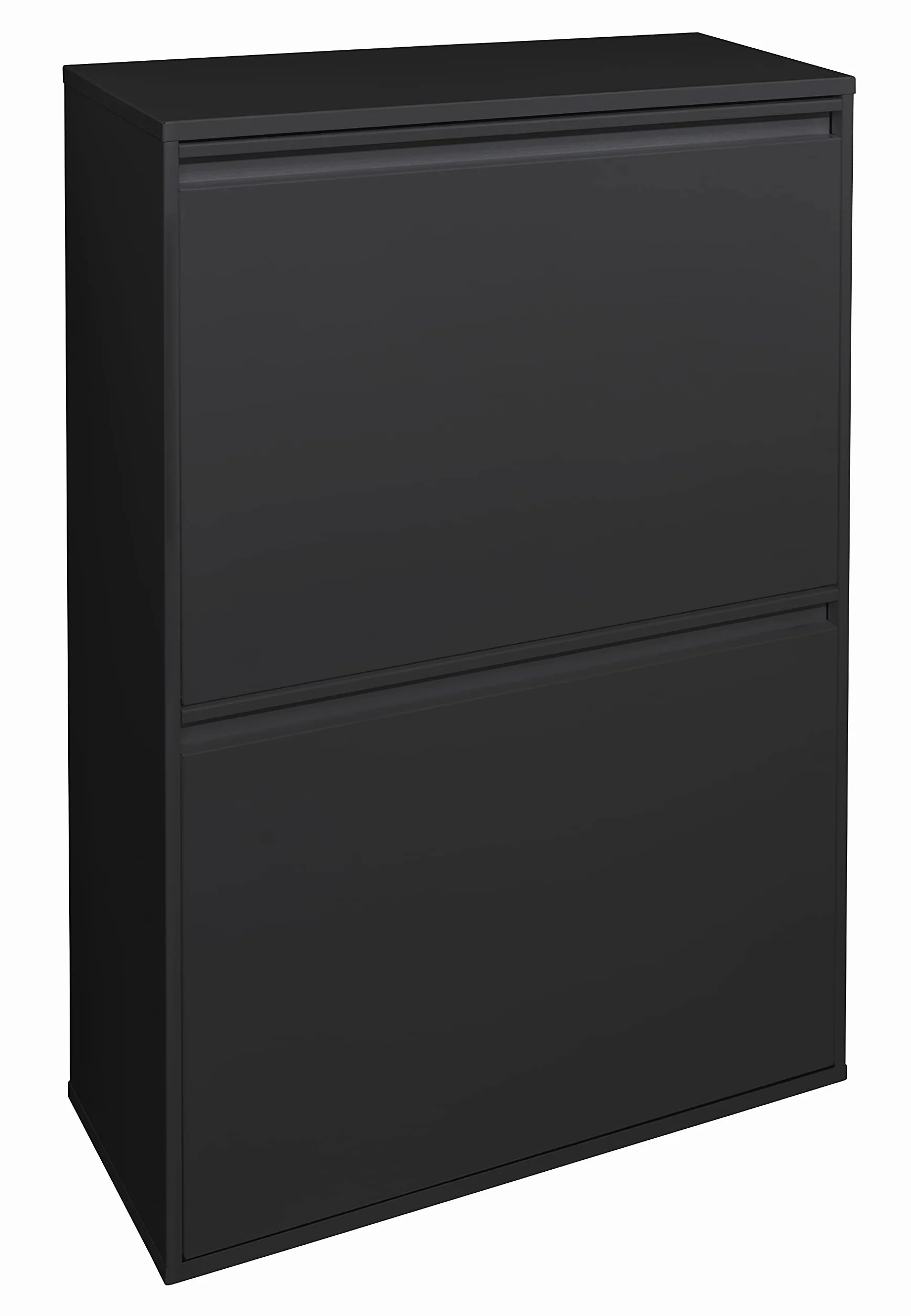 ARREGUI Basic CR606-B2 Kosz na śmieci z 4 pojemnikami | 23+11+17+17 L (68 L) | Selektywny kosz na śmieci do sortowania 4 pojemników | 4 wiadra ze stali | z wiadrem 23 l do pakowania | czarny