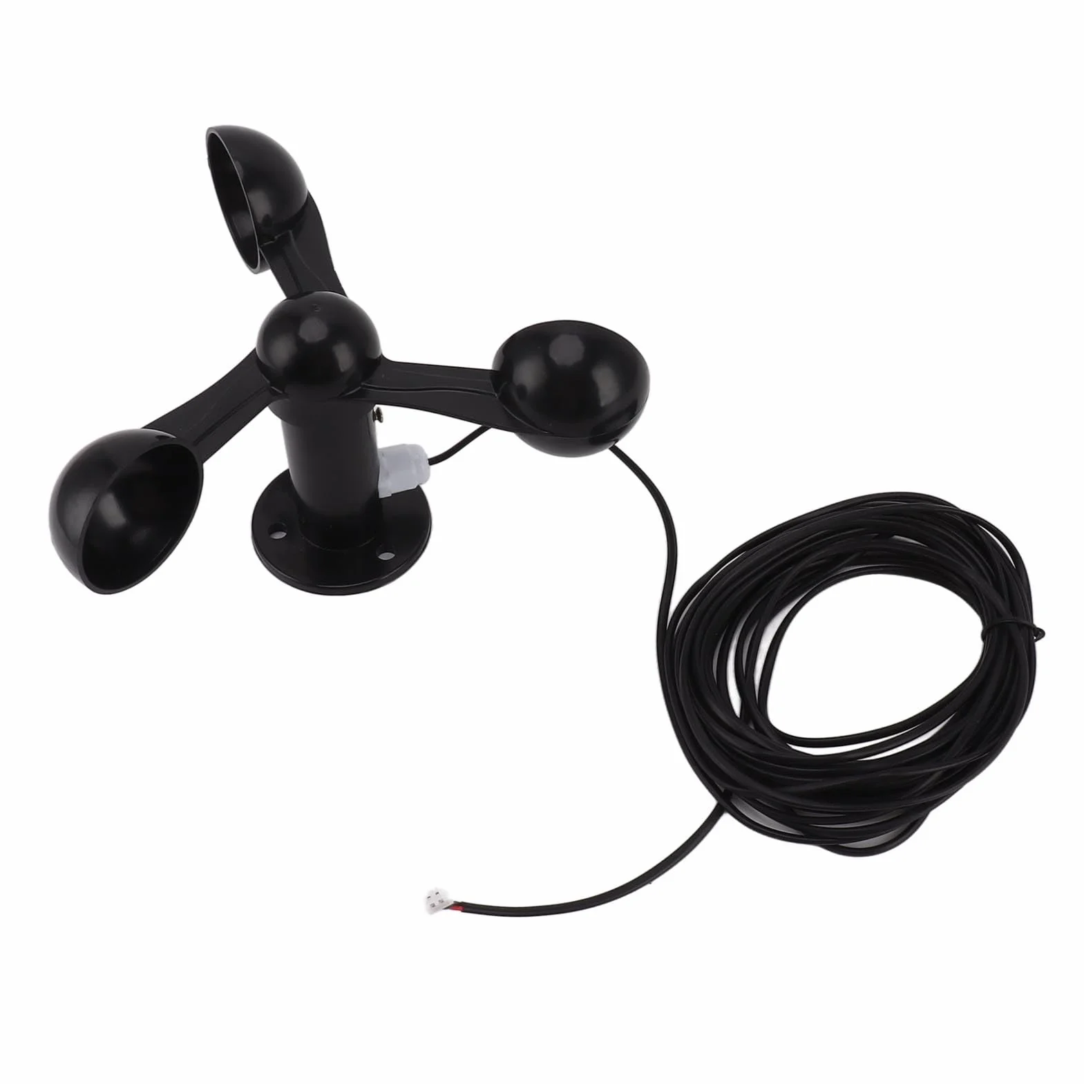 Czujnik Anemometru, Mierzy prędkość Wiatru, Zawiera Wodoodporny Kabel o Długości 8 M, Posiada Otwór Montażowy o średnicy 4 Cm, Konstrukcja Przeciwzakłóceniowa, Czujnik Prędkości